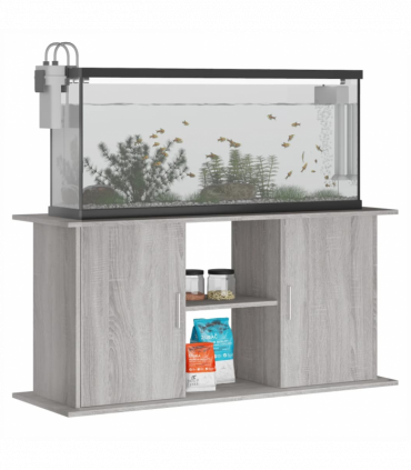 vidaXL Aquarium Stand Grey Sonoma 121x41x58 cm Engineered Wood