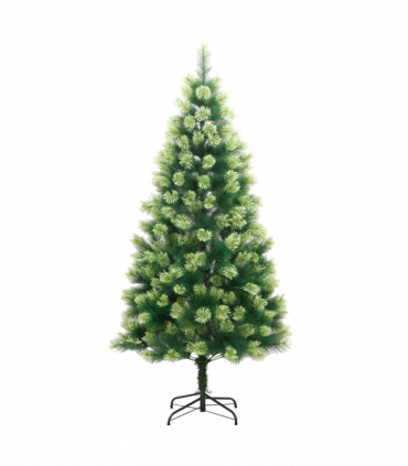 vidaXL Artificial Hinged Christmas Tree with Stand 180 cm