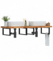 vidaXL Basin Shelf Wall Mounted Steel and Solid Wood Acacia