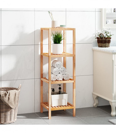 vidaXL Bathroom Shelf 36x36x112 cm Solid Wood Walnut