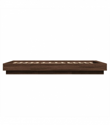 vidaXL Bed Frame Brown Oak 90x190 cm Single Engineered Wood