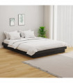 vidaXL Bed Frame Grey Solid Wood Pine 140x190 cm