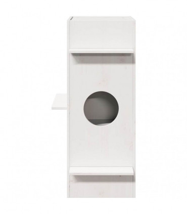 vidaXL Cat House White 43x43x90 cm Solid Wood Pine