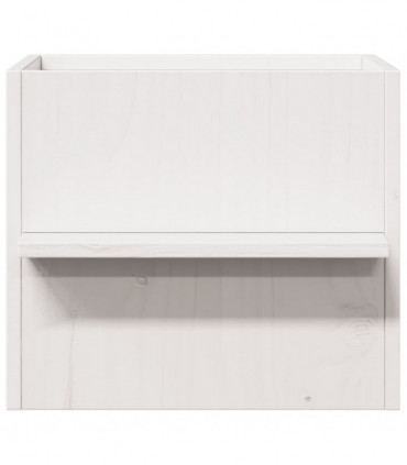 vidaXL Cat House White 51x35x30 cm Solid Wood Pine