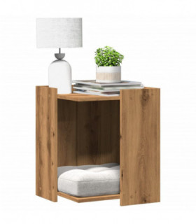 vidaXL Cat Litter Box Enclosure Artisian Oak 42x42x51 cm Engineered Wood