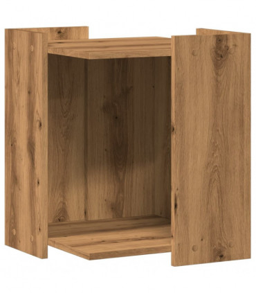 vidaXL Cat Litter Box Enclosure Artisian Oak 42x42x51 cm Engineered Wood
