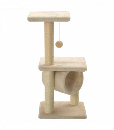 vidaXL Cat Tree with Sisal Scratching Posts 65 cm Beige