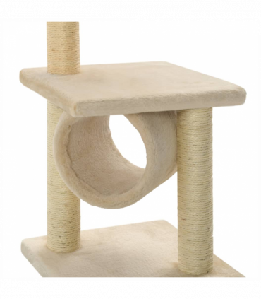 vidaXL Cat Tree with Sisal Scratching Posts 65 cm Beige