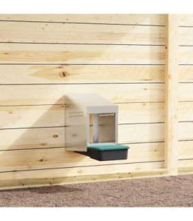 vidaXL Chicken Nesting Box 1 Compartment Wall-Mounted Galvanised Steel