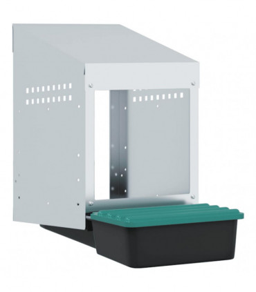 vidaXL Chicken Nesting Box 1 Compartment Wall-Mounted Galvanised Steel