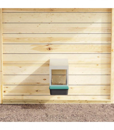 vidaXL Chicken Nesting Box 1 Compartment Wall-Mounted Galvanised Steel