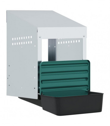 vidaXL Chicken Nesting Box 1 Compartment Wall-Mounted Galvanised Steel