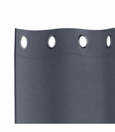 vidaXL Curtains with Curtains 2 pcs Anthracite Polyester