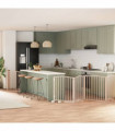 vidaXL Dog Gate with Door Foldable 6 Panels 480 cm Poplar Wood