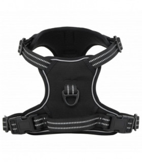 vidaXL Dog Harness with Lead & Collar Adjustable Black L