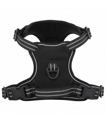 vidaXL Dog Harness with Lead & Collar Adjustable Black L