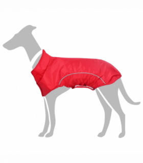 vidaXL Dog Raincoat with Reflective Strips Polyester Red 2XL