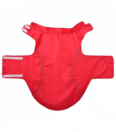 vidaXL Dog Raincoat with Reflective Strips Polyester Red 3XL