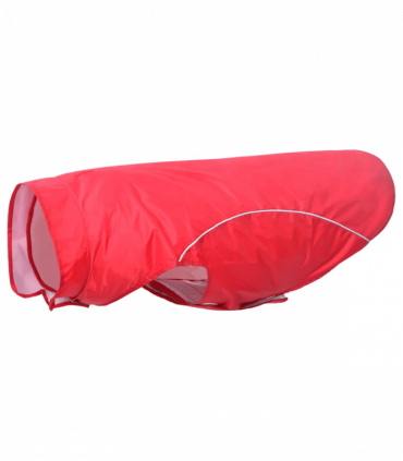 vidaXL Dog Raincoat with Reflective Strips Polyester Red 4XL