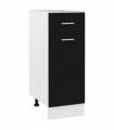 vidaXL Drawer Bottom Cabinet Black 30x46x81.5 cm Engineered Wood