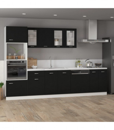 vidaXL Drawer Bottom Cabinet Black 50x46x81.5 cm Engineered Wood