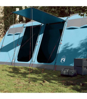vidaXL Family Tent Tunnel 10-Person Blue Waterproof