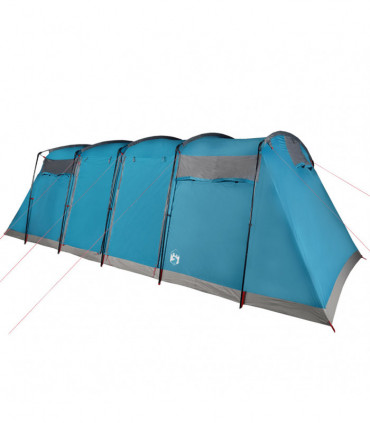 vidaXL Family Tent Tunnel 10-Person Blue Waterproof
