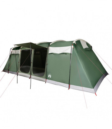 vidaXL Family Tent Tunnel 10-Person Green Waterproof