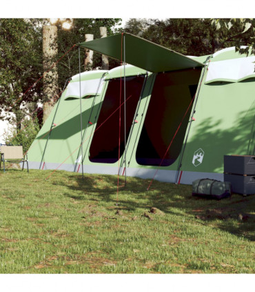 vidaXL Family Tent Tunnel 10-Person Green Waterproof