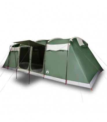 vidaXL Family Tent Tunnel 10-Person Green Waterproof