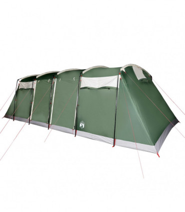 vidaXL Family Tent Tunnel 10-Person Green Waterproof