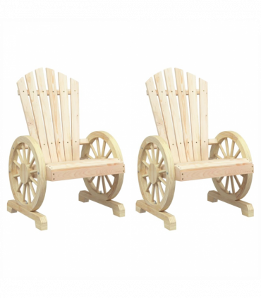vidaXL Garden Adirondack Chairs 2 pcs Solid Wood Fir