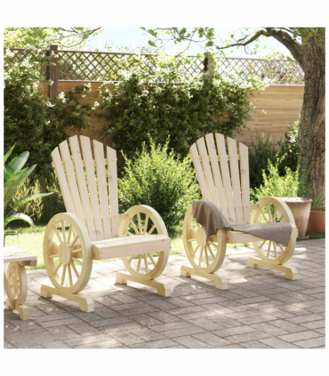 vidaXL Garden Adirondack Chairs 2 pcs Solid Wood Fir
