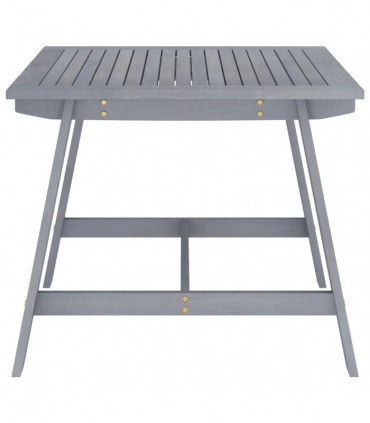 vidaXL Garden Dining Table Grey 88x88x74 cm Solid Acacia Wood
