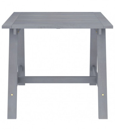 vidaXL Garden Dining Table Grey 88x88x74 cm Solid Acacia Wood