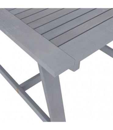 vidaXL Garden Dining Table Grey 88x88x74 cm Solid Acacia Wood