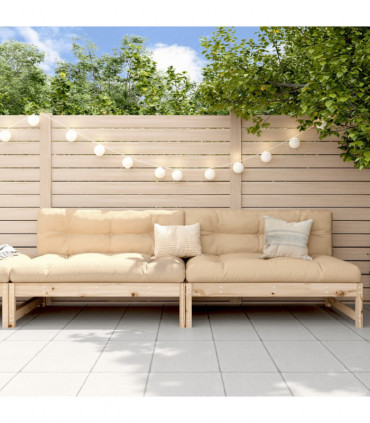 vidaXL Garden Middle Sofas 2 pcs 120x80 cm Solid Wood Pine