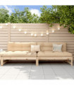 vidaXL Garden Middle Sofas 2 pcs 120x80 cm Solid Wood Pine