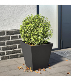 vidaXL Garden Planter Black 30x30x30 cm Steel