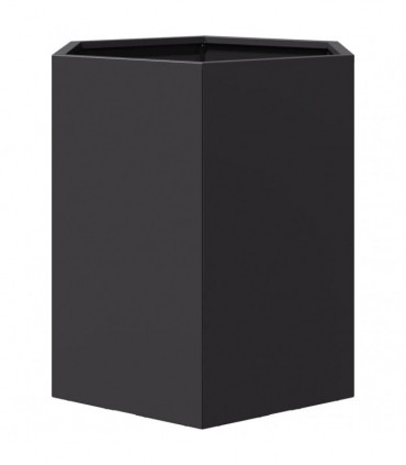 vidaXL Garden Planter Black Hexagon 46x40x45 cm Steel
