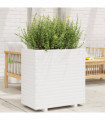 vidaXL Garden Planter White 70x40x72 cm Solid Wood Pine