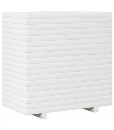 vidaXL Garden Planter White 70x40x72 cm Solid Wood Pine
