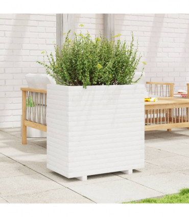 vidaXL Garden Planter White 70x40x72 cm Solid Wood Pine