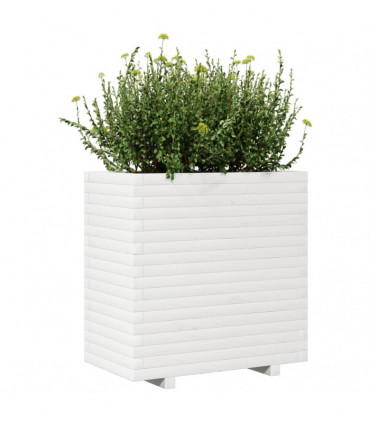 vidaXL Garden Planter White 70x40x72 cm Solid Wood Pine