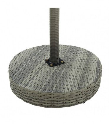 vidaXL Garden Table Grey 60.5x106 cm Poly Rattan