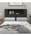 vidaXL Headboard Cabinet Black 120x18.5x102.5 cm