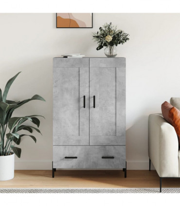 vidaXL Highboard Concrete Grey 69.5x31x115 cm Engineered Wood