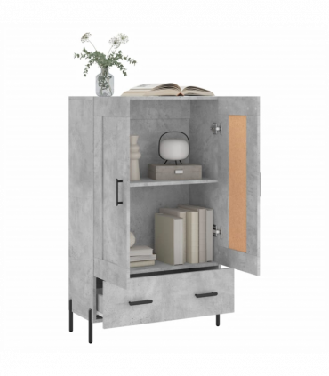 vidaXL Highboard Concrete Grey 69.5x31x115 cm Engineered Wood