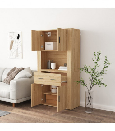 vidaXL Highboard Sonoma Oak Engineered Wood
