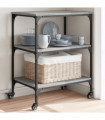 vidaXL Kitchen Trolley Grey Sonoma 60x41x76 cm Engineered Wood